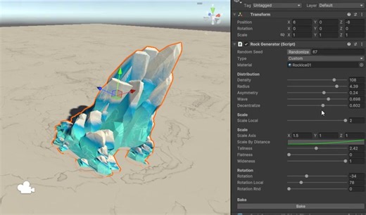 9.4K views · 144 reactions | Craft your next stylized 3D scene with Titan Rock Generator, a handy tool for Unity that builds customizable rock formations. Grab it: https://80.lv/articles/create-rock-formations-with-this-incredible-stylized-generator-made-in-unity | 80 Level | Facebook