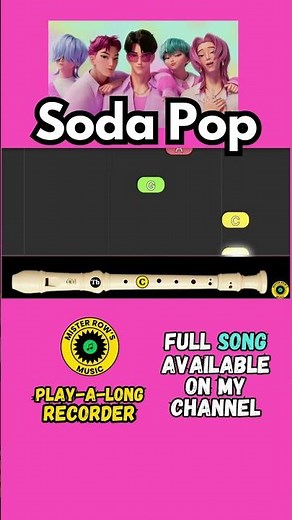 SODA POP | KPop Demon Hunters | Recorder Play-a-Long #elemmusiced #music#demonhunter #kpop #sodapop