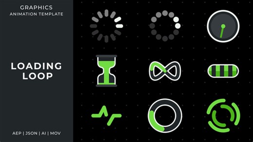 Loading loop graphic animation template | After Effects