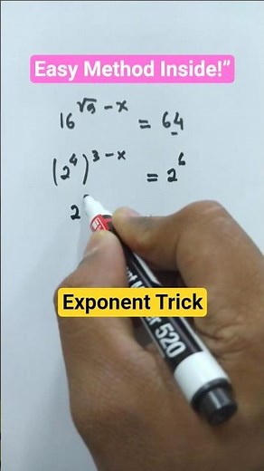 Exponent Match Method Explained!