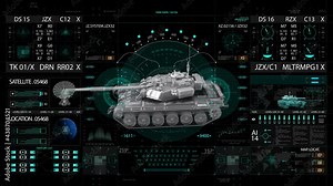 Military tank HUD interface Screen