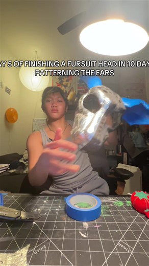 Building a Fursuit Head: Day 5 Ear Patterning