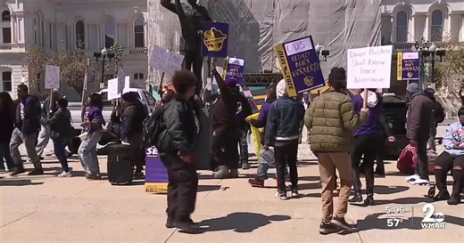 Baltimore security officers go on strike over claims of fired workers