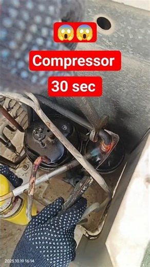 🔥Split AC || Compressor Change #shortvideo #shorts #acrepair #electrical