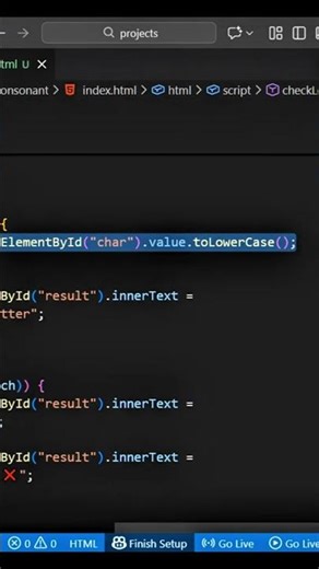 Vowel or Consonant? JavaScript Can Decide Instantly | Day 52/100 JS Mini Project series