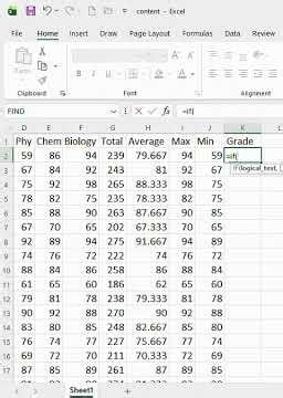 Learn Excel: Grade Calculation Using IF Formula 2 #excel #excelshortcuts #exceltips