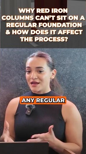 Ever wonder why red iron columns can’t just sit on a regular foundation?