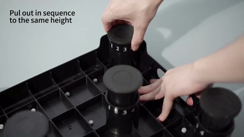 CHIKILLA Adjustable Step Stool for High Beds and Cars, 650lbs Heavy Duty Bed Step for Elderly, Non-Slip Mobility Platform for Bathtub, Kitchen, SUV, 4 Height Levels 3.4-5" Portable Stair Assist, Grey