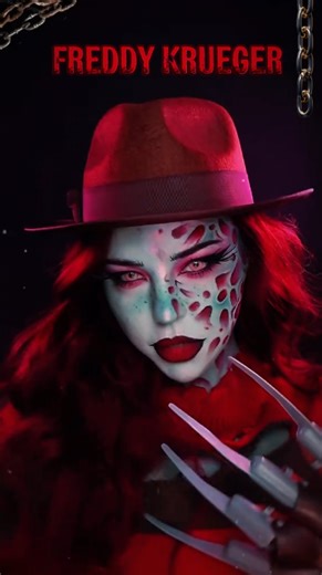 Monster High Meets Nightmare Freddy Krueger Makeup