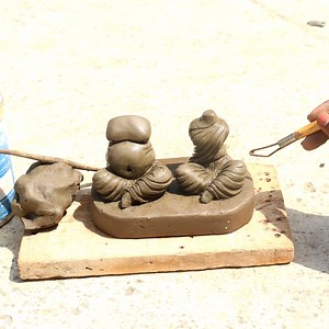 623K views · 86K reactions | Laxmi Ganesh murti making with clay Background music credit Title: Bathiyar Artist: Janapriyan Levine Link: https://business.facebook.com/sound/collection/?sound_collection_tab=sound_tracks&asset_id=357191526281405&reference=artist_attr | Easy paint with biswanath | Facebook