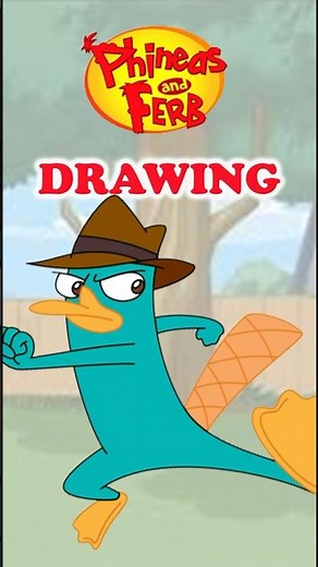 Drawing Disney’s Perry the Platypus from Phineas and Ferb #disney #phineasandferb #short #shorts