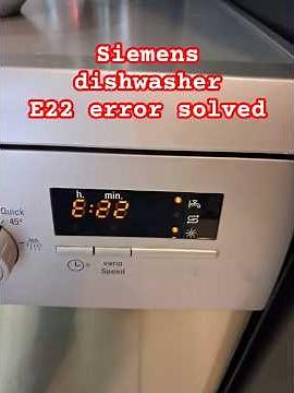Siemens dishwasher e22 error #howto #servicerepair #technical #siemens