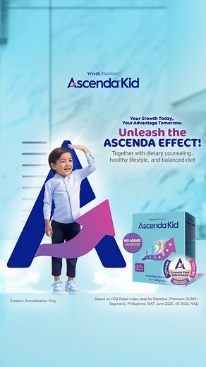 55 reactions | Dealing with a picky eater? 9 out of 10 moms confirm Wyeth ASCENDA® Kid has a taste kids like. Give them the high quality nutrition they need with a flavor they want (Survey conducted nationwide by Brandworks from 04/2024 to 08/2024; 292 parents surveyed). Your kid’s growth today, his advantage tomorrow! Unleash the #AscendaEffect! (Together with dietary counseling,healthy lifestyle, and balanced diet) ASC Ref. No. W0253P081925A | Wyeth Ascenda Kid | Facebook