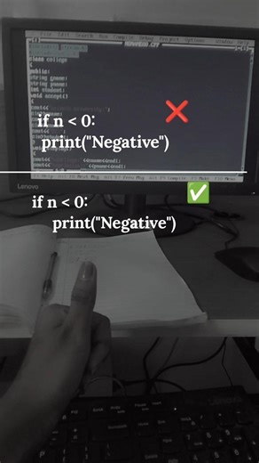Python indentation 🐍🤯 ugh… beginner struggle 💻#python #coding #programming#bytequeen_93
