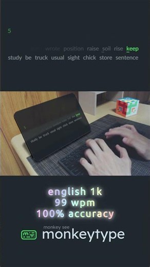 Monkeytype speed typing challenge (99 wpm) 26/07/27