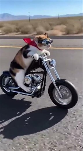 Full Gear: Cat Biker Hits 70 KPH on Mini Motorcycle! (Extreme Wind) 🏍️