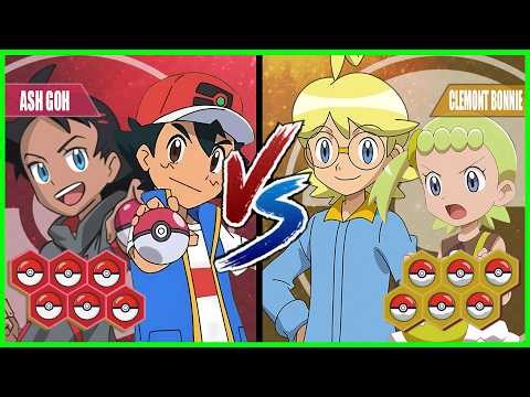 Pokémon Battle Pedia: Ash and Goh Vs Clemont and Bonnie