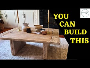 Farmhouse Coffee Table DIY - Beginner Step By Step Build