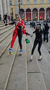 Have you entered your costume in our contest yet? 🎃 We want to see more incredible costumes on skates like @frozenand.ice and freestyle_princess as Harley Quinn and Catwoman 🐈‍⬛ You could win up to $200 to shop for skates on rollerskatenation.com 🤯💰 . . . #harleyquinn #catwoman #halloween2024 #halloween #halloweencostume #rollerskating #rollerskates #costumecontest #rollerskatenationhalloween 📷 @haking_hakan | Roller Skate Nation