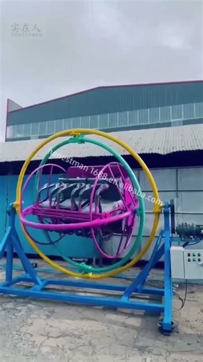 Human Gyroscope Space Ball🤸#shorts #amusementpark #amusementrides #gyroscope