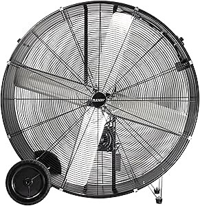 Plexon 42" Industrial Fan Drum Fan Heavy Duty High Velocity Floor Fan Commercial Electric Metal Large with Wheels, for Garage, Shop, Warehouse, Workshop & Patio, 24500 CFM, 2-Speed