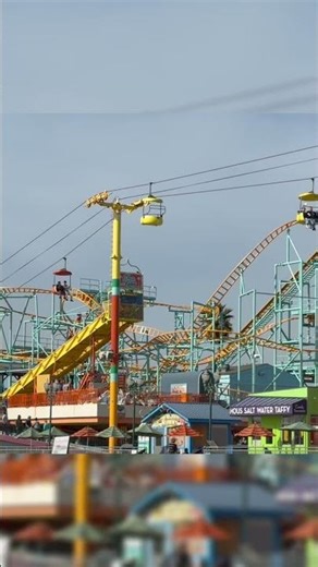 Undertow Coaster at Santa Cruz Boardwalk from the Beach