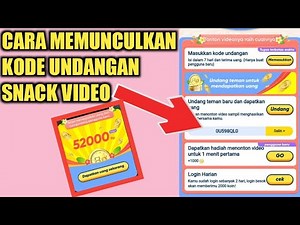 Cara Memunculkan Kode Undangan Snack Video || Aplikasi Penghasil Uang ||