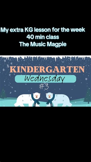 My extra KG lesson for the week. My school has late start on Wednesdays so I have KG 1 extra day a week for the whole quarter ❤️ The Music Magpie #elementarymusic #musicteacher #musiceducation #musiclessons #elementarymusicteacher