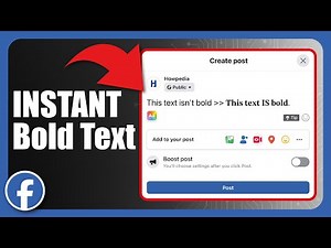 How To Write BOLD Text In Facebook Post (Step By Step)