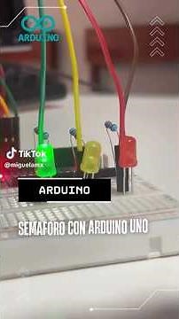 🚦 ¡Crea tu propio semáforo con Arduino UNO! #arduino #arduinoproject #tecnologia #electronic