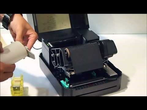 Poner ribbon y etiquetas en impresora de etiquetas TSC TTP 244