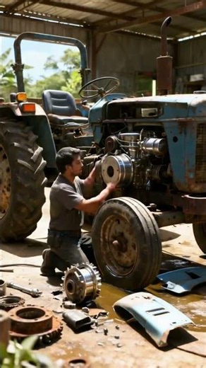 Vintage Tractor Engine Restoration |From Rust to Power 🚜🔧 #TractorRestoration #EngineRebuild