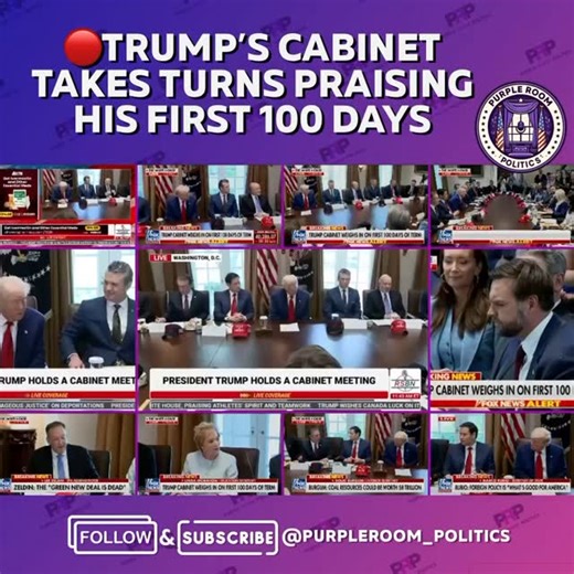 On April 30, 2025, President Donald Trump convened a Cabinet meeting to mark the first 100 days of his second term. Despite recent economic concerns—including a 0.3% contraction in the U.S. economy during the first quarter—Trump and his administration remained optimistic, attributing the downturn to short-term effects of their policies and emphasizing anticipated long-term benefits. ￼ During the meeting, Cabinet members expressed strong support for the President’s agenda. Vice President Mike Pen