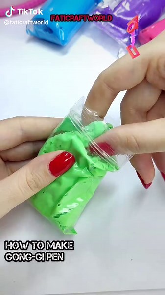 DIY Squid Game Gonggi pen 🖊️🟢🟡🔴🔵🟣 diy pen decoration idea #squidgame #diy #art