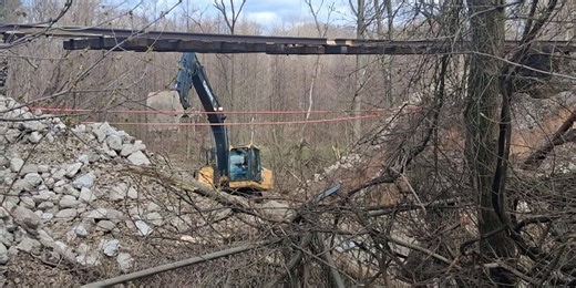 Train traffic resumes in Coloma after flood waters wash away roadbed beneath tracks