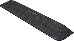 Ruedamann 1-1/2" Rise Rubber Threshold Ramp, 42.9" Wide Wheelchair Ramp, 2200 Lbs Capacity, Entry Ramp, Curb Ramps with Non-Slip Surface, Door Ramps for Wheelchairs, Scooter, Power Chairs, Driveways