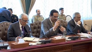 A high-level Libyan delegation called on Prime Minister Muhammad Shehbaz Sharif at Prime Minister’s House, today. The Libyan delegation included H.E. Dr. Osama Saad Hamad, Prime Minister of the Libyan Government, Field Marshal Khalifa Abu-al-Qasim Haftar, Commander-in-Chief of the Libyan Arab Armed Forces and Lieutenant General Saddam Khalifa Haftar, Deputy Commander-in-Chief of the Libyan Arab Armed Forces. Deputy Prime Minister and Foreign Minister Senator Mohammad Ishaq Dar and Field Marshal 