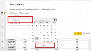 Filtro no Power Query >= a data de hoje automaticamente