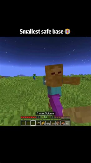 minecraft but smallest safe base #minecraft #shorts