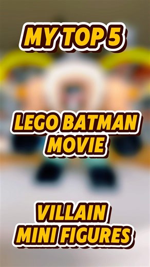 My top 5 Lego Batman Movie villain mini figures! 😈 #lego #legobatman #batman #legominifigures