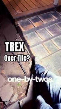 Deck Build (Part 14) #shorts #construction #diy #deck #demo #tile #trex #concrete