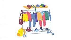 Cartoon Color Male Clothes Hanging On Stock Footage Video (100% Royalty-free) 1100410193 | Shutterstock