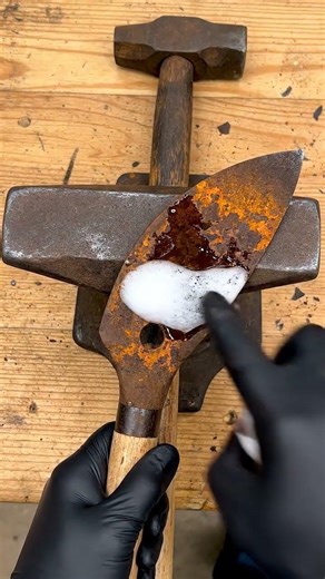 Restoring an 18th-Century Forged Iron Broad-Headed Froe😍👌👍