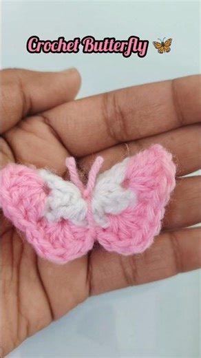 Crochet Butterfly in Minutes 🧶✨ | Easy & Cute! #crochet
