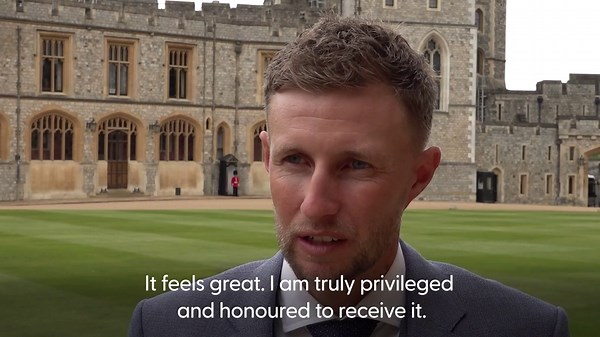 Cricketer Joe Root said meeting the Princess Royal was "something I will treasure for a long time" as he was made an MBE for services to cricket at Windsor Castle.Elizabeth Deignan, Anna Lapwood and William Dalrymple were also honoured at Wednesday's investiture ceremony at Windsor Castle.