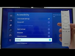 Samsung The Frame 2022 TV Setup - How to Enlarge Settings Options in Samsung the Frame 55-inch Menu