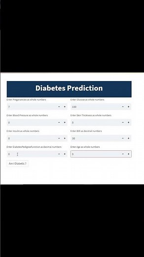 Diabetes Prediction Application | Machine Learning Projects