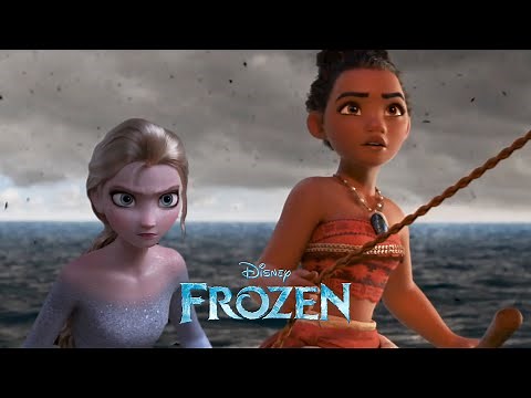 Elsa and Moana deliver the Heart | Forest Spirit Frozen 3 [Fanmade Scene]