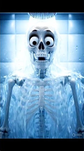 IF YOU TAKE COLD SHOWER🚿❄️ FOR 1 DAY AND 30 DAY #skeleton #ai #aigenerated