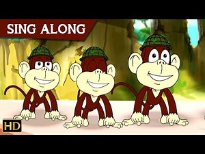 Five Little Monkeys (HD) Sing Along Nursery Rhyme For Children | Shemaroo Kids